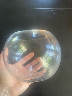 Vickerman 5" Clear Bubble Glass Container